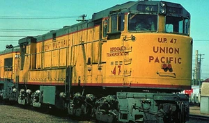 Postal de tren vintage Union Pacific Twin Engine U50 #47, sin publicar - Imagen 1 de 4