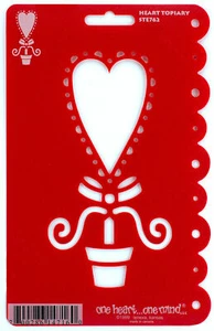 One Heart One Mind Schablone Template Herz Topiary Design STE762 - Bild 1 von 1