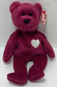 1999 Original Ty Beanie Baby VALENTINA rare w/stitched heart on chest VG - Picture 1 of 6