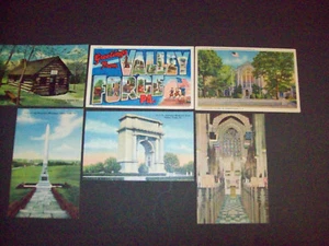 GREETINGS FROM VALLEY FORGE, PA. LOT OF 6 POSTCARDS - Picture 1 of 2