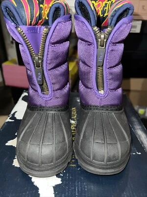 Botas de nieve Polo Ralph Lauren para niños pequeños Vancouver con cremallera púrpura talla 4 Foto 1 de 4
