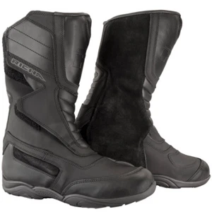 Botas de construcción de motocicletas RICHA VAPOR negras impermeables de cuero de turismo - Imagen 1 de 7