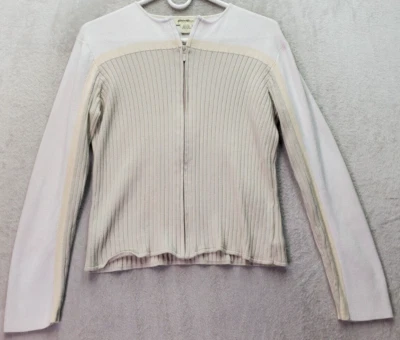 Camiseta de Eddie Bauer para mujer talla grande Multicolor Algodón acanalado Manga larga Cremallera completa Foto 1 de 4