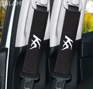 Almohadillas para el hombro con cubierta de cinturón de seguridad Ford KA 2 piezas negro algodón blanco estampado KA - Imagen 1 de 2
