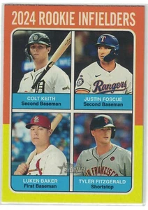 R2024 Topps Heritage High Number Rookie RC 623 Keith/Foscue/Baker/Fitzgerald - Picture 1 of 2