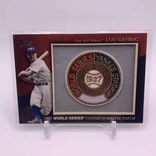 2010 Topps Lou Gehrig World Series Commemorative Patch #MCP-9 Yankees