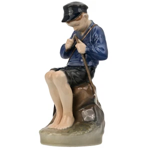 ROYAL COPENHAGEN Original Vintage Signed Shepard Boy Porcelain Figurine Statue - Picture 1 of 23