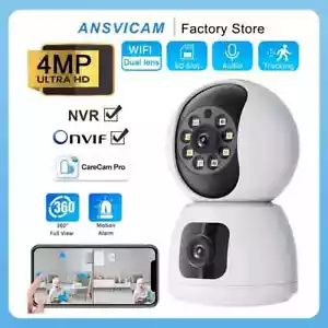 Dual Lens Surveillance Camera IP WIFI Smart Home Security Wireless Monitor 4MP - Picture 1 of 14