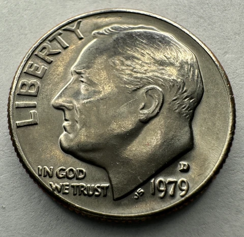 1979-D Uncirculated Roosevelt Dime from US Mint Set Cover