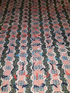 Vintage Handmade 87 X 88 hand knotted quilt - Bild 1 von 7