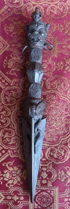 Antique Master Quality Handmade Iron Tantrik Tibetan Phurba,Ritual Dagger Nepal - Picture 1 of 20