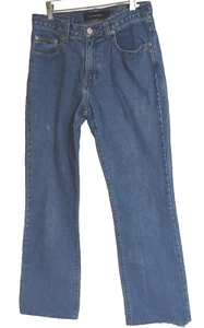 Calvin Klein Bootcut Jeans Women's Sz 6 Blue Denim Distressed Mid Rise Casual - Picture 1 of 13