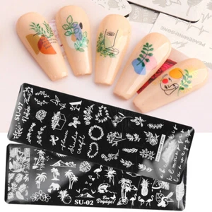 DIY Flower Nail Art Stamping Flower Geometry Template Kit Plate Stamper Scraperɞ - Picture 1 of 18