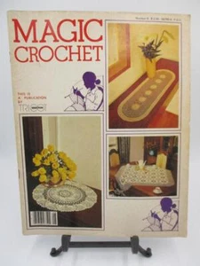 Vtg 1981 Magic Crochet Magazine 8 Patterns Doilies Afghans Bedspreads Tablecloth - Picture 1 of 1
