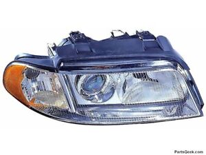 Headlight For 1999-2001 Audi A4 Passenger Side Chrome Clear Lens With Projector