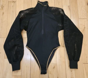 ADIDAS x IVY PARK Mesh Beyoncé Bodysuit Black Sheer Sleeves High Leg XS - Picture 1 of 20