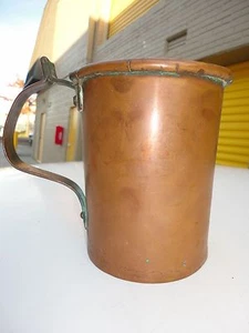 Antique copper  Russian  Coffee/ wash cup with big Handled.  Rare art deco mug - Picture 1 of 12