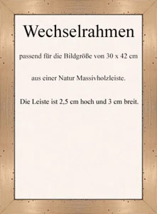 Naturholzrahmen Massivholz Leiste Sonderanfertigung Rahmen Maßanfertigung A3 02 - Bild 1 von 1