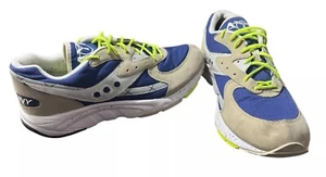 Saucony Aya S70460-4 Grey Blue Neon Mens Size 9.5 - Picture 1 of 6
