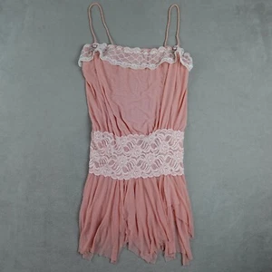 Little Prince & Piggy Slip Dress Womens 6 Pink Nightgown Babydoll Lace Trim VTG - Picture 1 of 19