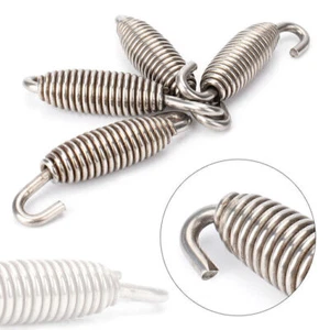 2PCS Motorcycle Universal Short Outlaw Racing Stainless Header Exhaust Springs - Picture 1 of 9
