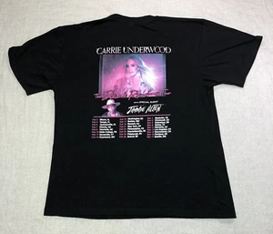 Camisa Carrie Underwood Talla XL Negra Denim y Estrás Gira Música Country - Imagen 1 de 8