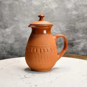 Terracotta Jug Figurine, Set of 1 – 16cm Brown Home Decor & Gift Item - Picture 1 of 8