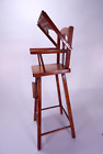 Vintage 1940's Hardwood Childs Doll High Chair w/Tray 27"