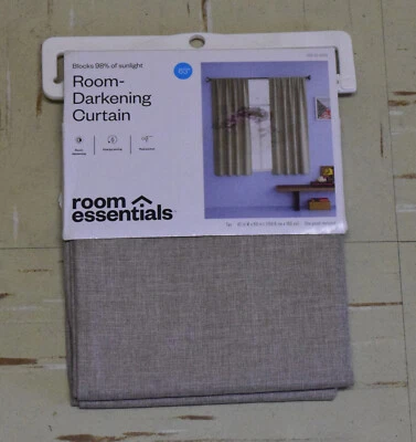 Room Darkening Curtain (Tan) 42" W x 63" L (One Panel) New - Image 1 of 2