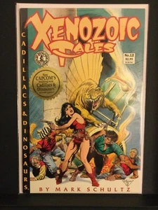 Xenozoic Tales - #12 - CAPCOM Sticker - Mark Schultz - Kitchen Sink - 1992 - VF - Picture 1 of 1
