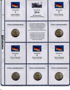 Fogli per 2 euro commemorativi GERMANIA 5 zecche - ditta MASTERPHIL - Foto 1 di 1