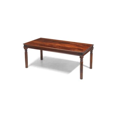 Large Wooden Dining Table Indian Style with Iron Bracket Detailing 175cm x 90cm - Image 1 of 4