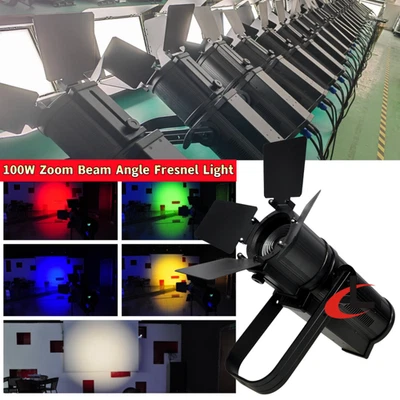 100W Mini LED RGBAL 5in1 Concert Stage Fresnel Spot Light for Studio TV Station - Image 1 of 4