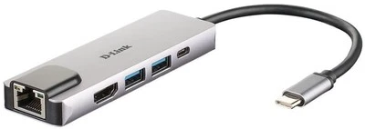 D-LINK - Hab Multiport USB-C dengan HDMI & Ethernet Gigabit, 2x USB-A, USB-C, 4 - Image 1 of 3