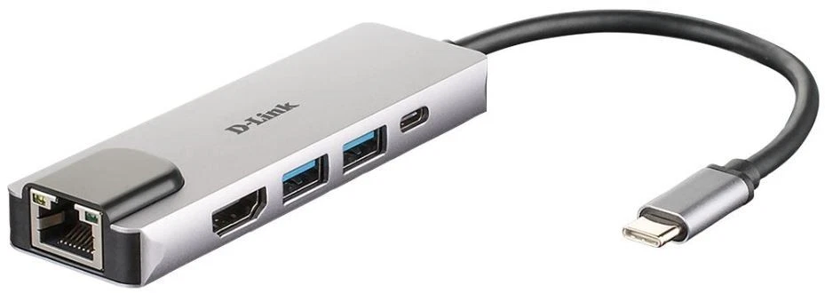 D-LINK - Hab Multiport USB-C dengan HDMI & Ethernet Gigabit, 2x USB-A, USB-C, 4 - Image 1 of 3