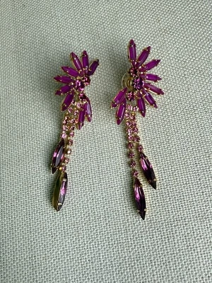 Pendientes Elizabeth Cole Gota Cristal Rosa Nuevos Foto 1 de 4