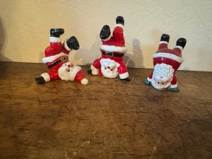 4 statuine vintage 1976 Fitz & Floyd Babbo Natale che cade Natale - Foto 1 di 4