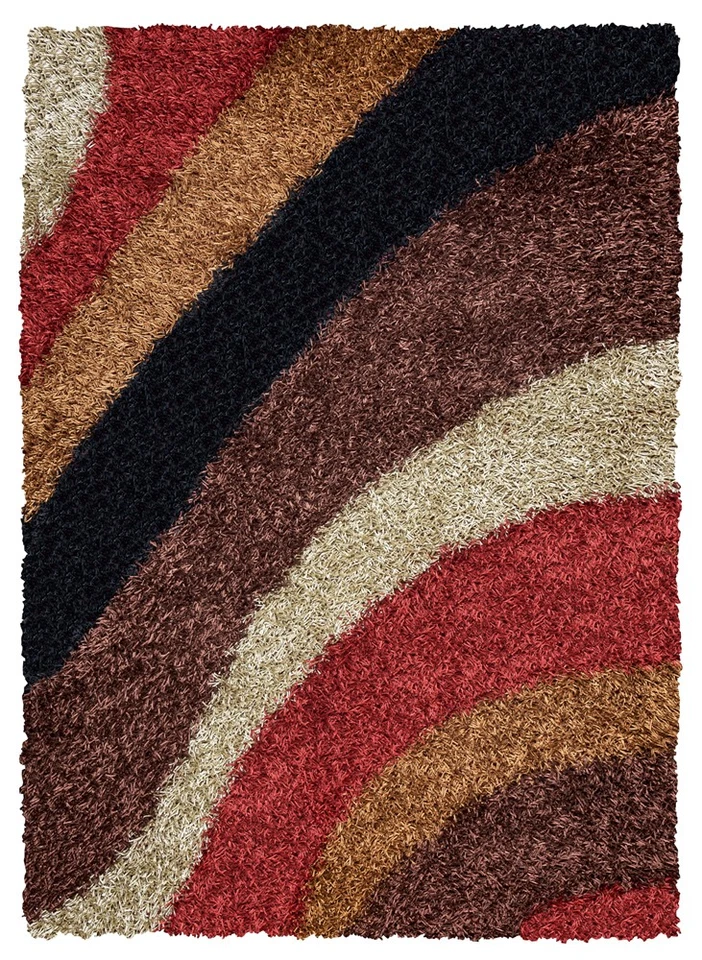 5x7 Rizzy Rugs Multi-Color Striped Plush Thick Area Rug KM2322 - Aprx 5' x 7' - Image 1 of 3