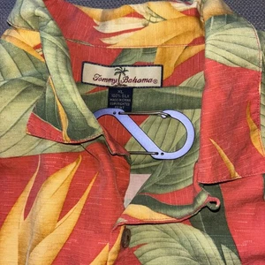 Tommy Bahama XL Seiden Button Down Hemd Paradiesvogel Tropical Hawaii - Bild 1 von 6
