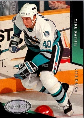 1993 Parkhurst Mike Rathje #458 San Jose Sharks Hockey Card - Image 1 of 2