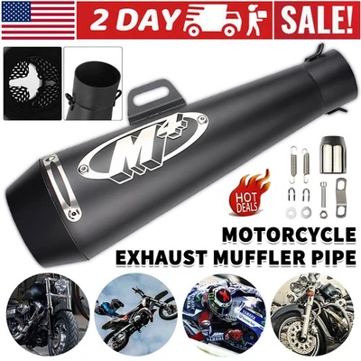 Motorcycle Exhaust Muffler Universal DB Killer Slip-On M4 for GSXR 750 YZF R6 WH - Image 1 of 4