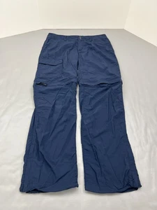 Columbia Omni-Shade Pants Womens 8 Short Blue Convertible Zip Off Hiking Outdoor - Picture 1 of 18