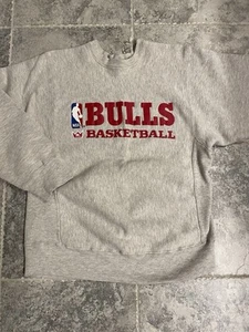 VTG Chicago Bulls Crewneck NBA MacGregor Sand Knit Sweatshirt Size Small - Picture 1 of 5
