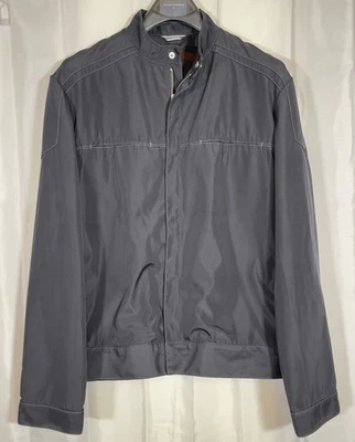 Perry Ellis Mens Black Full Zip Snap Collar Lightweight Jacket Size L Classic - Image 1 of 4