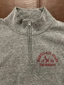 Montclair State University 1/4 Zip Sweatshirt - Vintage Look - Size Large - Picture 1 of 12