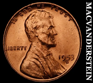 1953-D Lincoln Wheat Cent - Choice Gem Brilliant Uncirculated No Reserve #F3114 - Picture 1 of 2