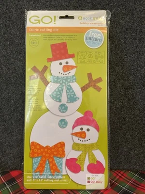AccuQuilt Go! Value Die 55321 Accesorios Vacacionales Muñeco de Nieve Acolchado Nuevo en Caja Foto 1 de 4