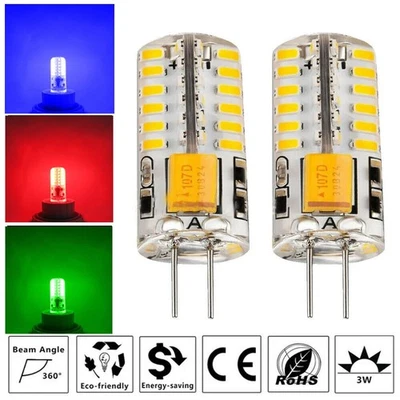 1~8x G4 3W LED DC 12V Red Blue Green White Capsule Light 3014 SMD Corn Lamp Bulb - Image 1 of 4