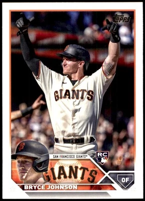Bryce Johnson 2023 Topps #571 Giants MLB READ FREE SHIPPING AutographDen - Image 1 of 2