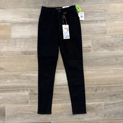 YMI Womens Womens Curvy Fit Tailored High Rise Skinny Jeans Size 5 24x28 Black - Image 1 of 4